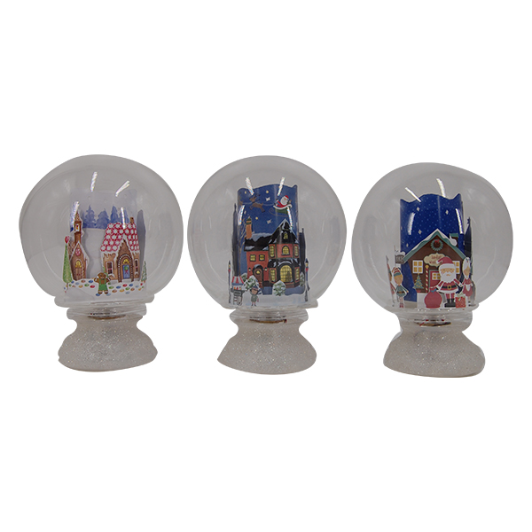 ROTATING GLASS GLOBAL DECORATION